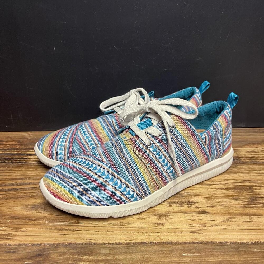 Toms Del Rey Aztec Comfort Sneakers Women’s Size 7 10009997 Multicolor Fabric